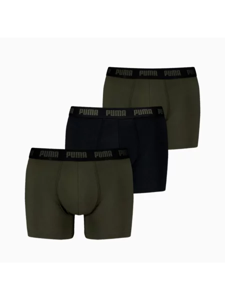 Obcisłe bokserki z detalem z logo w zestawie 3 szt. Puma zielone