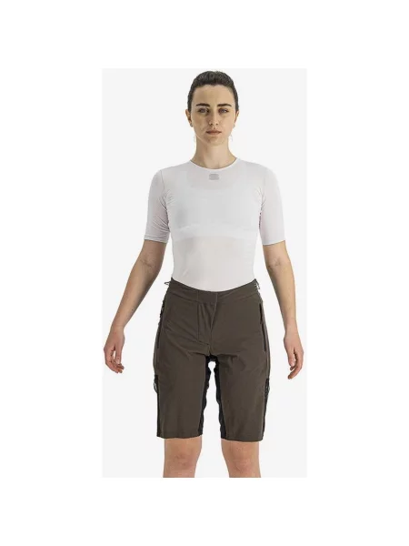 Spodenki Sportful SuperGiara W bez wkładki ciemnobrązowe XS czarne