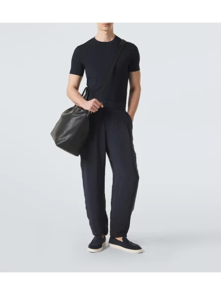 Tricou Giorgio Armani din jerseu albastru
