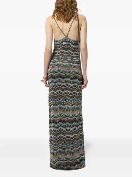 Rochie Missoni cu paiete tricotate negru