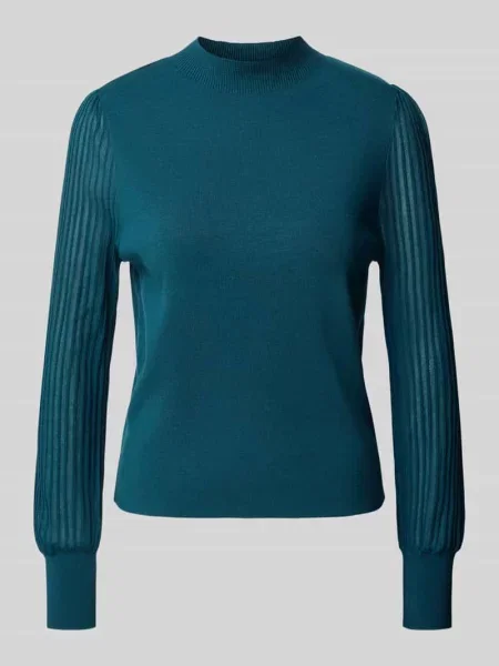 Sweter z dzianiny o kroju regular fit ze stójką Zero