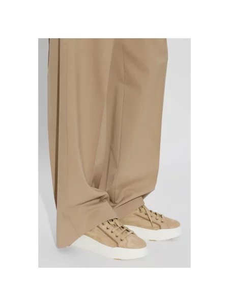 Sneakersy Max Mara zamszowe beżowe