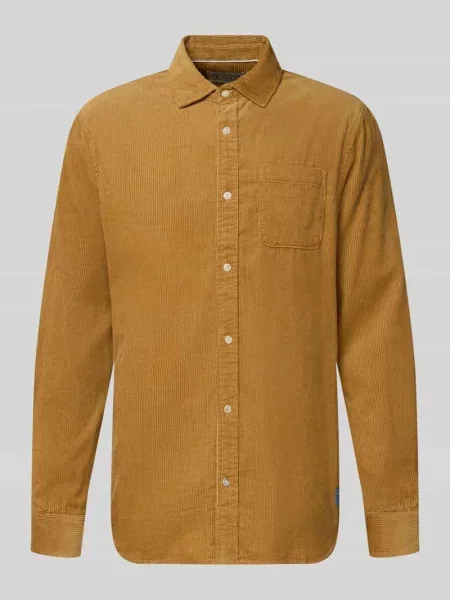 Koszula o kroju regular fit z sztruksu z brustaszą Scotch & Soda