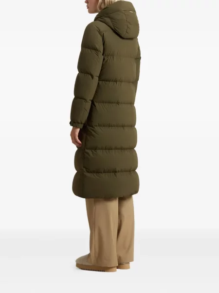 Palton Woolrich cu glugă verde