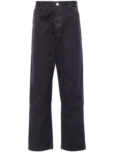 Kalhoty Stone Island s výšivkou modré