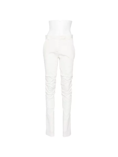 Панталон Patrizia Pepe с волани бяло