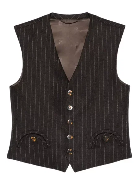 Елек Blazé Milano на райета кафяво