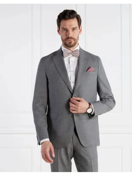 Oscar Jacobson De lână sacou Fogerty gri
