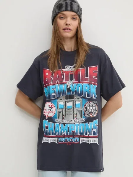 Tričko 47 brand MLB New York Yankees tmavomodrá s potiskem