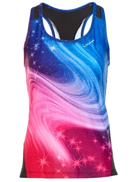 Winshape Sport top albastru / roz / roșu negru