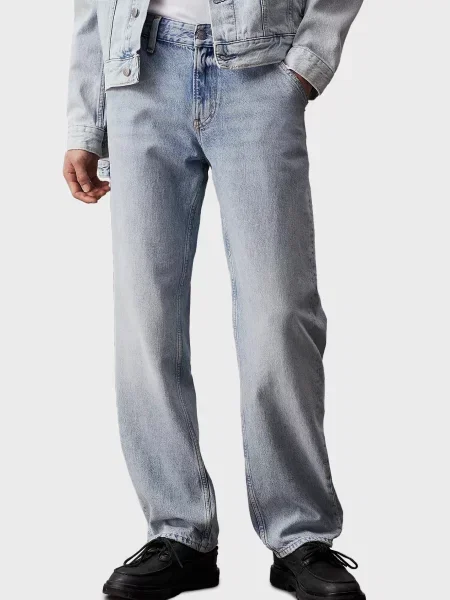 Прямі джинси Calvin Klein Jeans блакитні