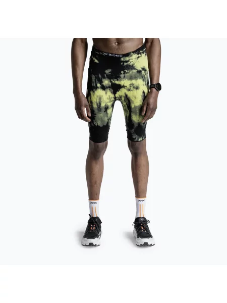 Batikovaná běžecká kravata X-bionic s vázáním žlutá