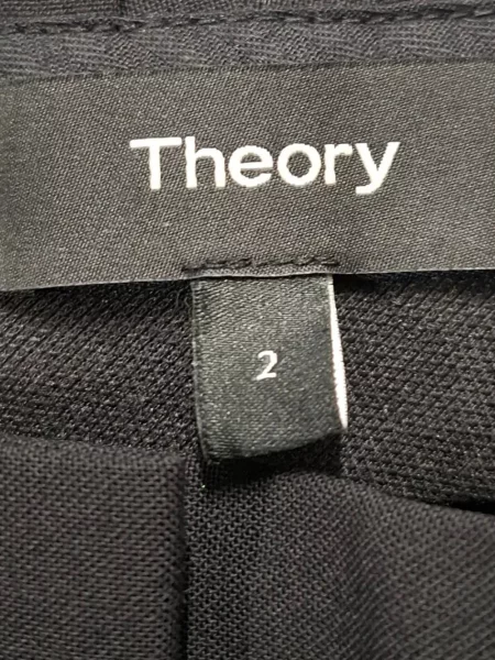 Pantaloni Theory de lână negru