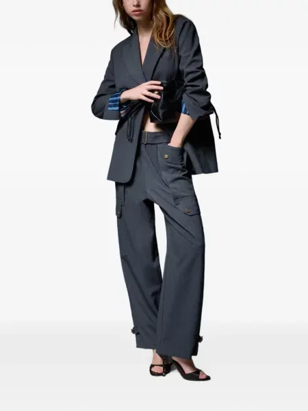 Pantaloni cargo Liu Jo de flanelă verde