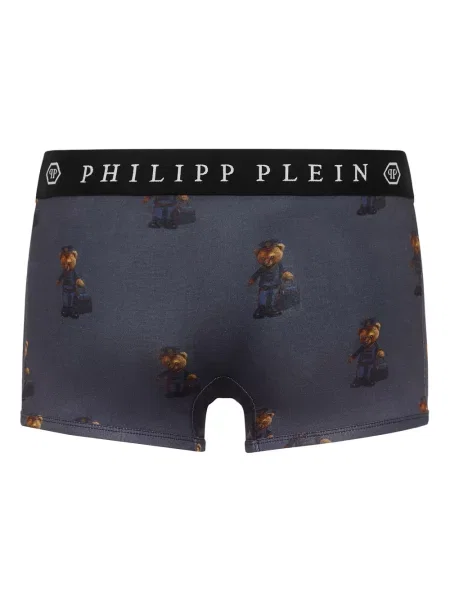 Bokserki Philipp Plein typu teddy niebieskie