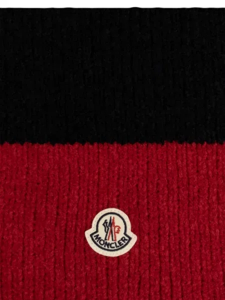 Kötött chunky sál Moncler autogrammal piros