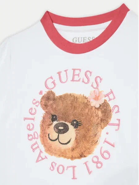 Guess Majica Regular Fit bela