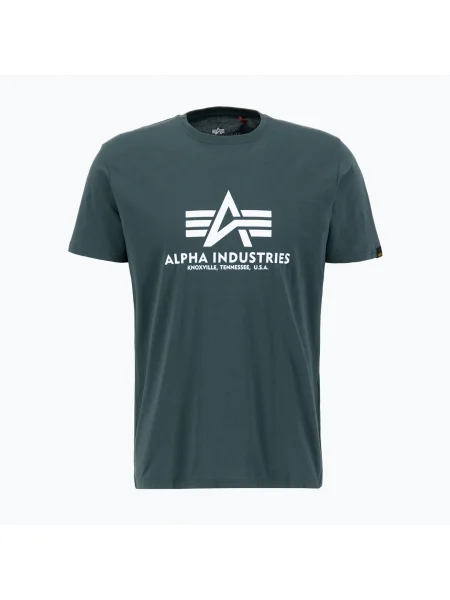 Alpha Industries мъжка тениска Basic navy green зелено