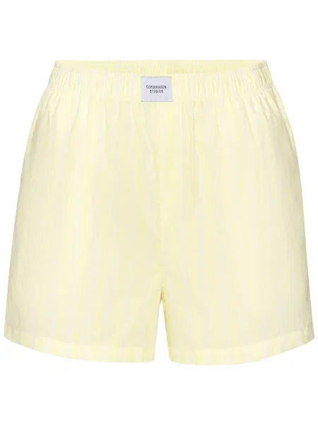 Copenhagen Studios Pantaloni de pijama galben lămâie alb