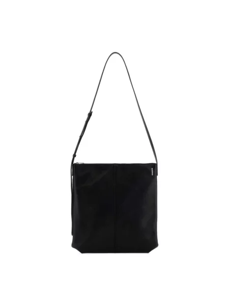 Torebka crossbody Jil Sander skórzana czarna