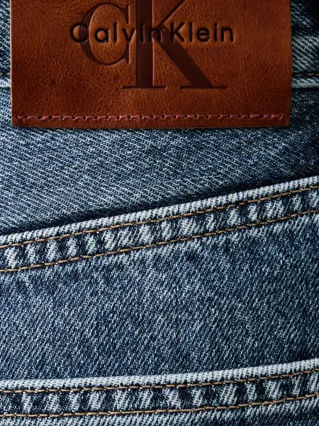 Calvin Klein Jeans дънки wide leg дамски синьо
