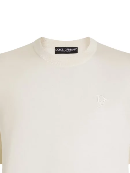 Tricou Dolce & Gabbana cu broderie alb