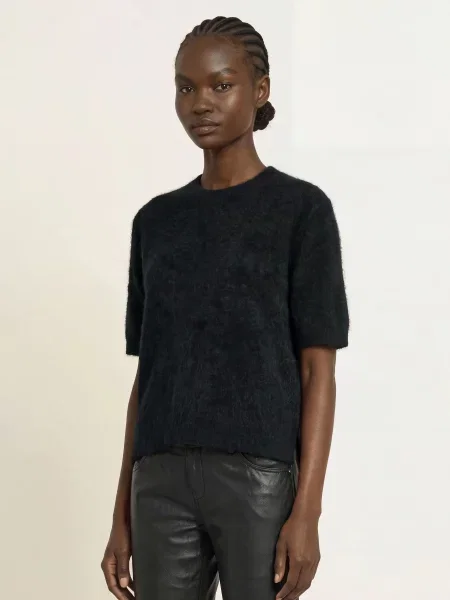 Allsaints Úpletové Tričko Ada Z Kašmíru černá