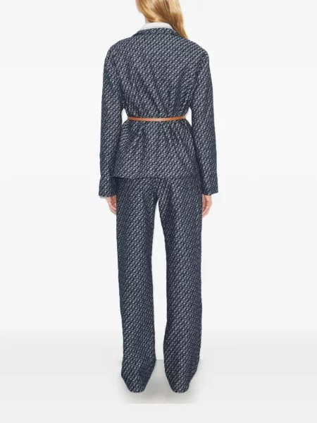 Blugi drepți Tory Burch albastru