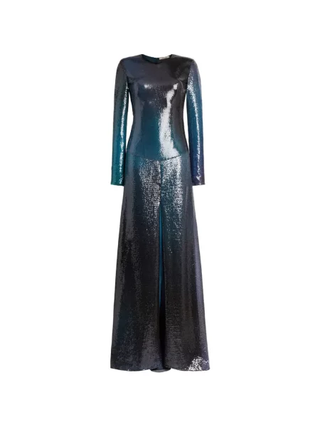 Rochie maxi Roberto Cavalli cu paiete albastru
