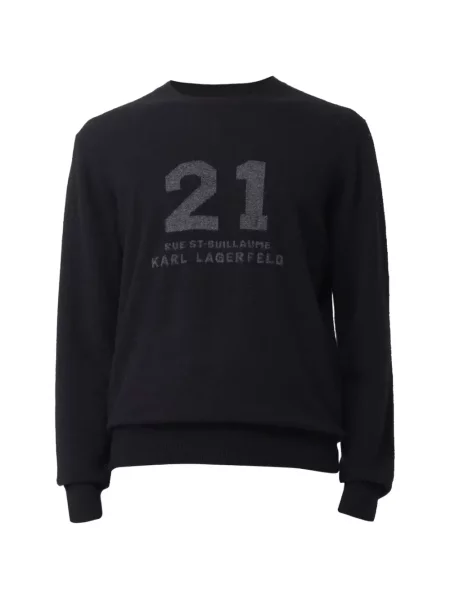Pulover Karl Lagerfeld cu imagine negru
