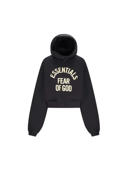 Bluza z kapturem Fear Of God o skróconej długości czarna