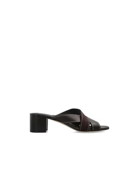 Klapki Tod's skórzane brązowe