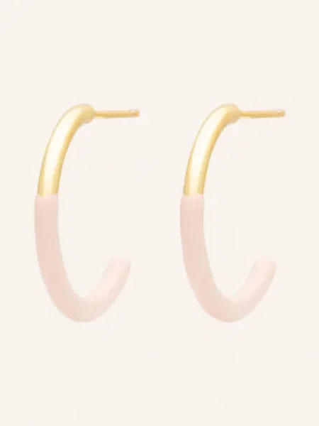 Lulu Copenhagen Náušnice Color Hoop zlatá růžová