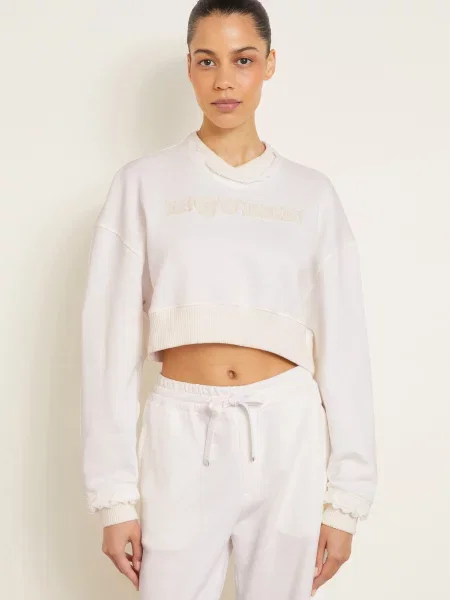 Mcqueen Krótka Bluza Nierozpinana weiss biała