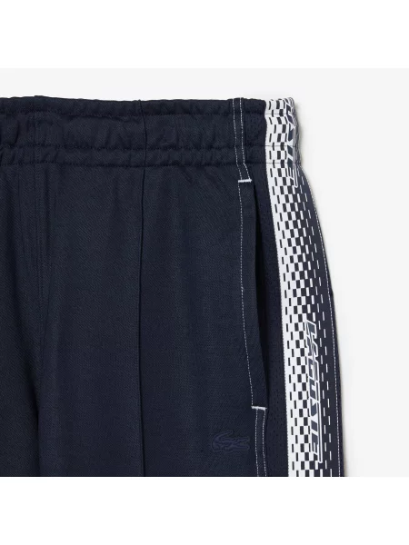 Lacoste Spodnie Dresowe O Regularnym Kroju Piqué niebieskie