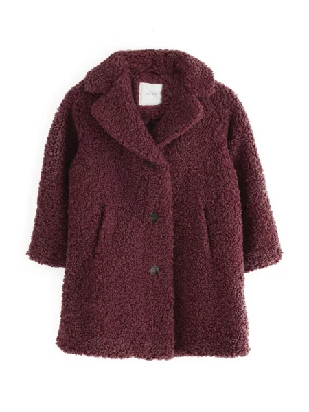 Next Palton burgundy roșu