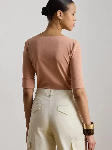 Lauren Ralph Lauren tričko dámske s bavlnou oranžová