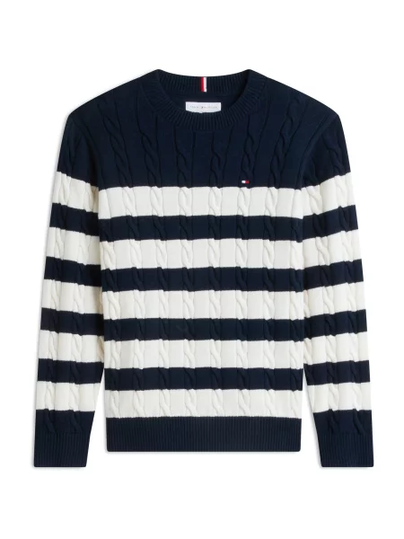Tommy Hilfiger Svetr tmavě modrá bílá
