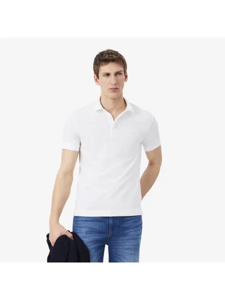 Lacoste Koszulka Polo Paris Stretch Piqué Regular Fit biała