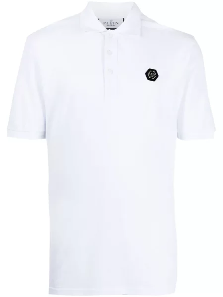 Polo Philipp Plein cu imagine alb
