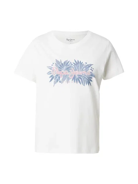 Pepe Jeans Tricou CRISTINA albastru porumbel / roz alb