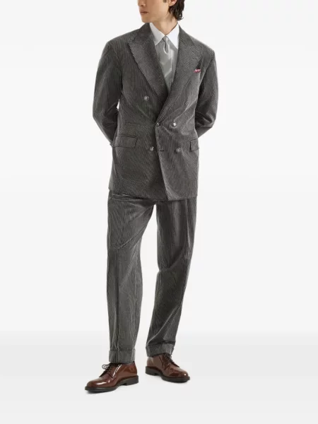 Sacou Brunello Cucinelli de catifea cord gri