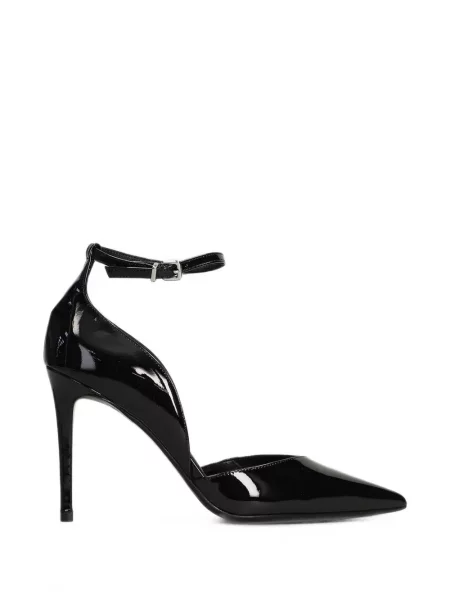 Pantofi cu toc Chantal cu bretele negru