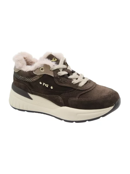 Sneakersy Nerogiardini brązowe