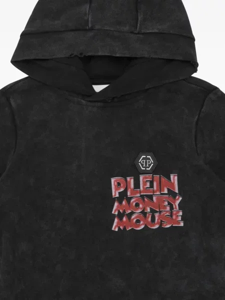 Dětska mikina s kapucí Philipp Plein černá