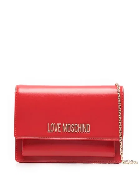 Geantă Love Moschino cu autograf roșu