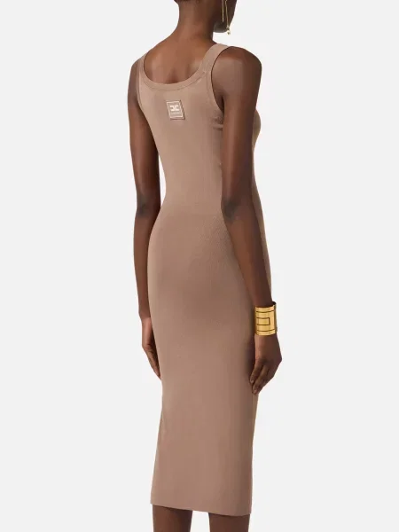 Платье Elisabetta Franchi коричневое