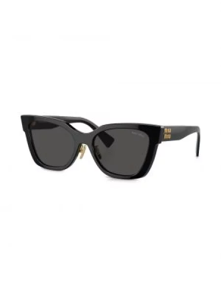Saulės akiniai Miu Miu Eyewear su autografu juoda