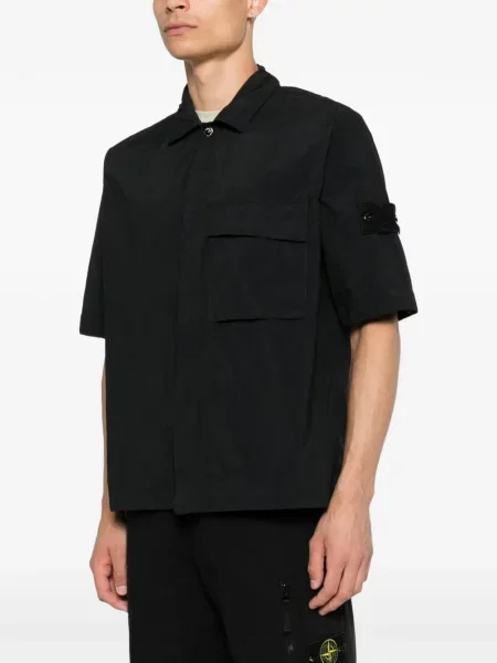 Scurt cămașă Stone Island cu strasuri negru
