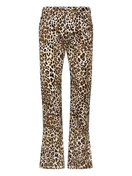 Blugi Dsquared2 cu imagine cu model leopard maro